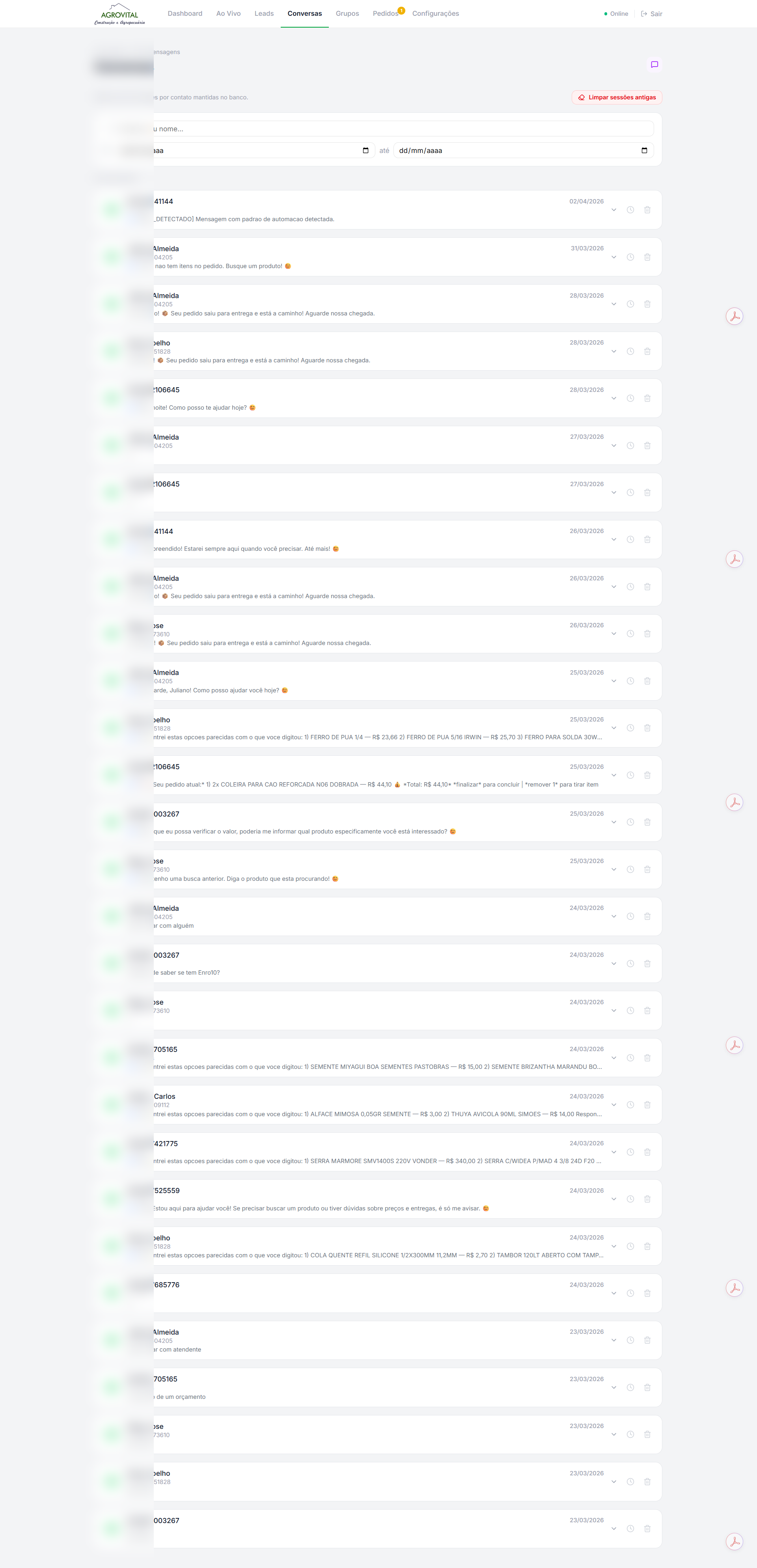 Agrovital — Atendimento automatizado e operação sob controle 5